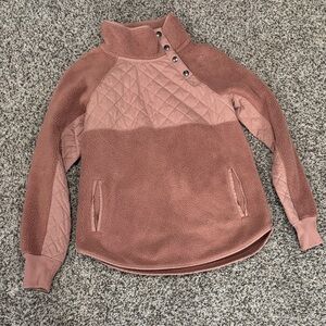 Abercrombie & Fitch Asymmetrical snap up fleece